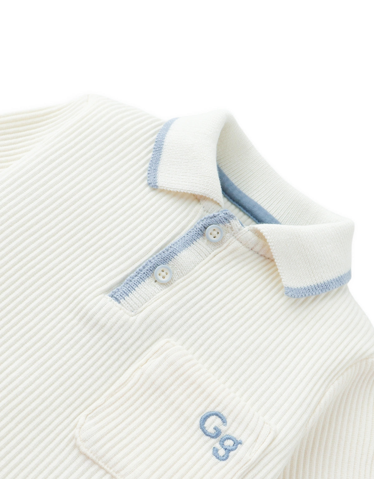 Baby Wyeth Drop-Needle Rib Polo with Patch Pocket