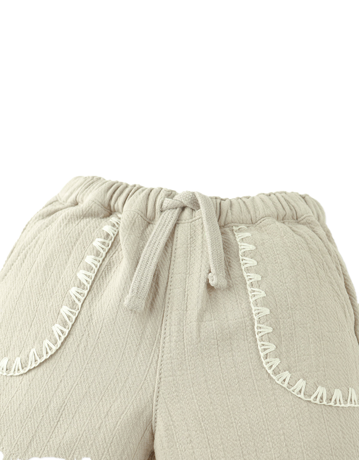 Baby Marlow Drawstring Shorts with Contrast Stitching style detail