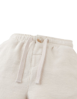 Baby Pietro Cable Knit Drawstring Shorts front view