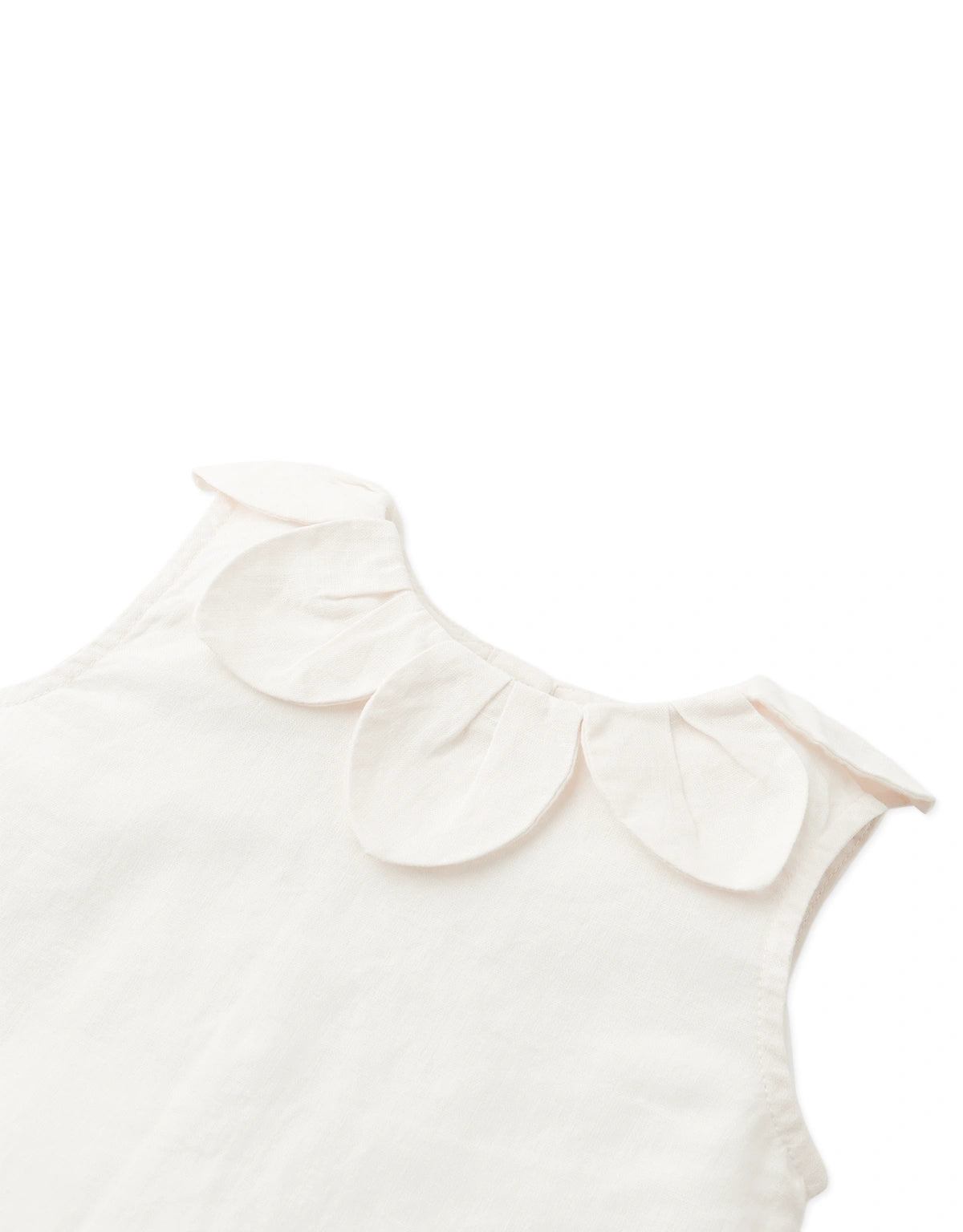 Baby Rowan Sleeveless Blouse with Petal Collar