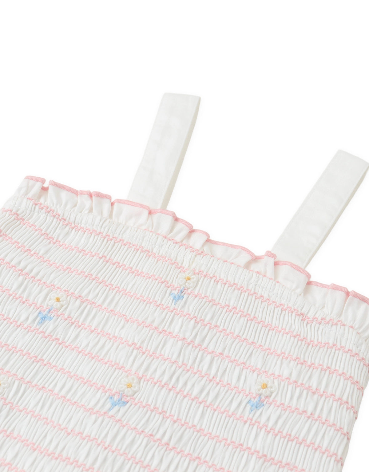 Baby Renée Smocked Tank Top with Daisy Embroidery