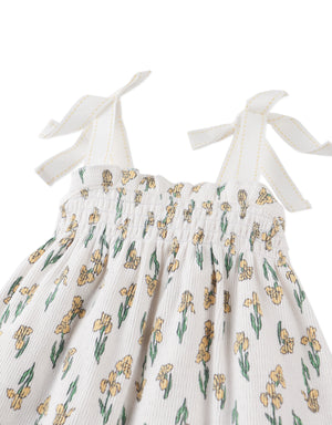 Baby Suzie Jersey Dress with Smocking & Bows front view