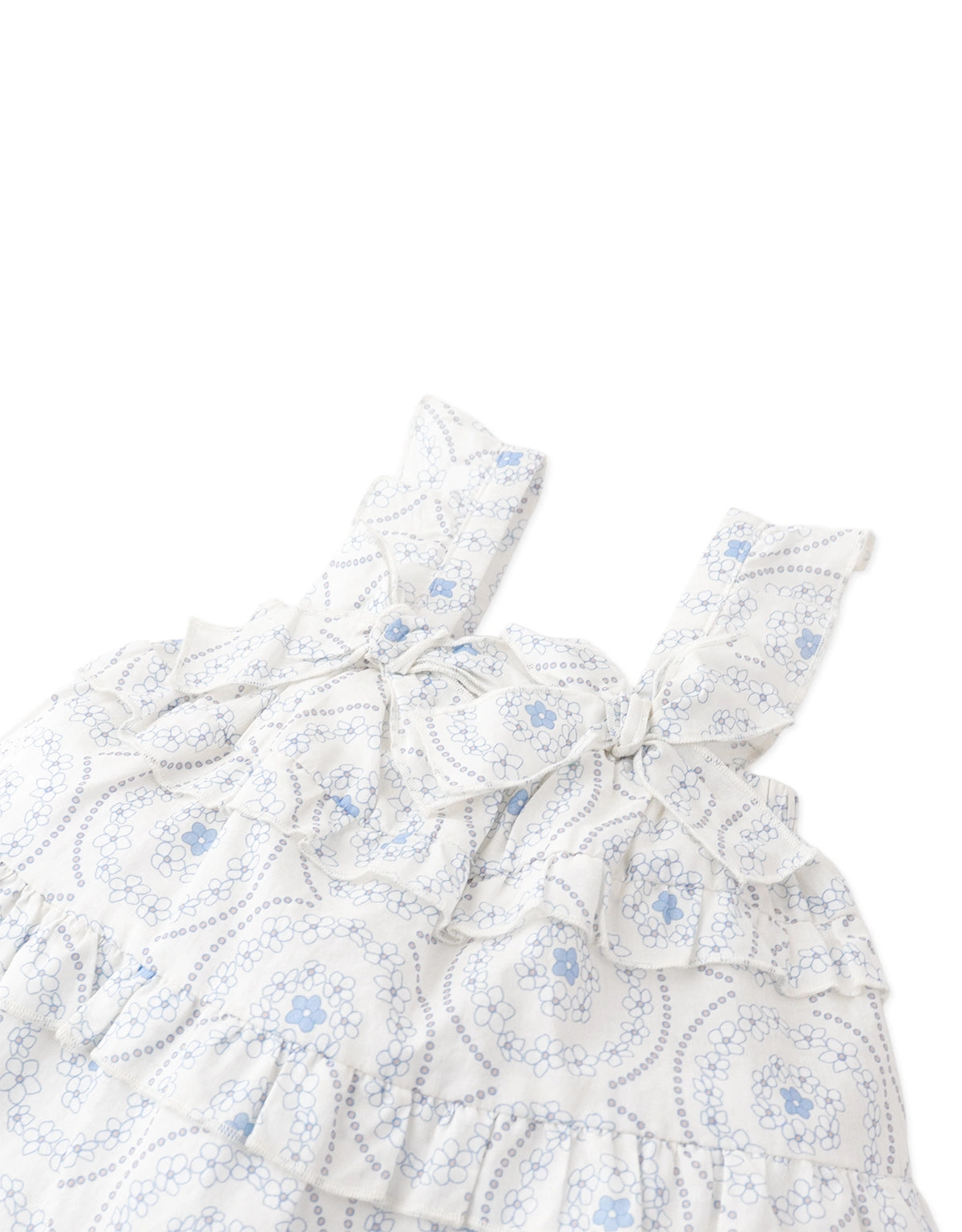 Baby Odessa Tiered Daisy Dress with Ruffles and Bow Appliqués