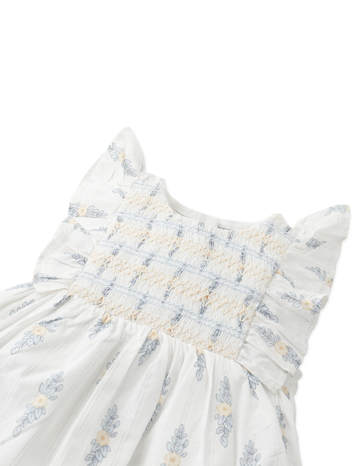 Baby Mavis Floral Smocked Dress with Ruffle Sleeves