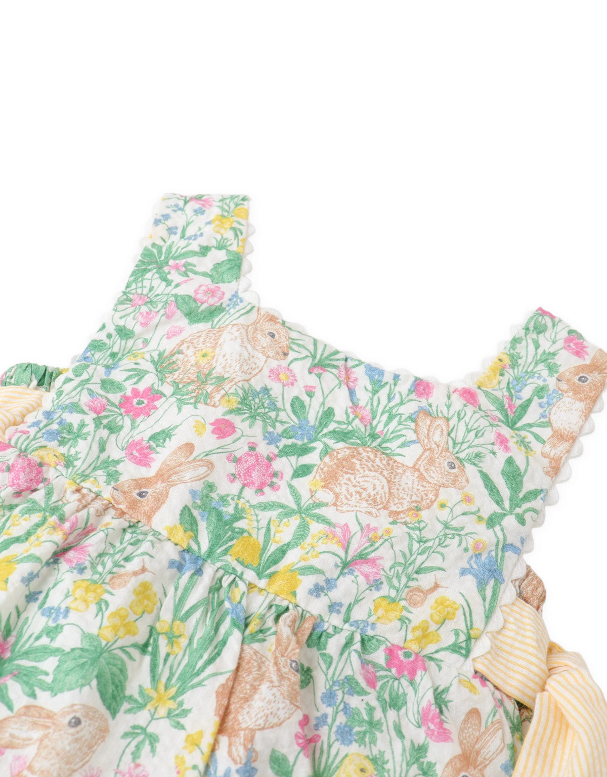 Baby Arlie Bunny & Chick Print Dress with Side Bows