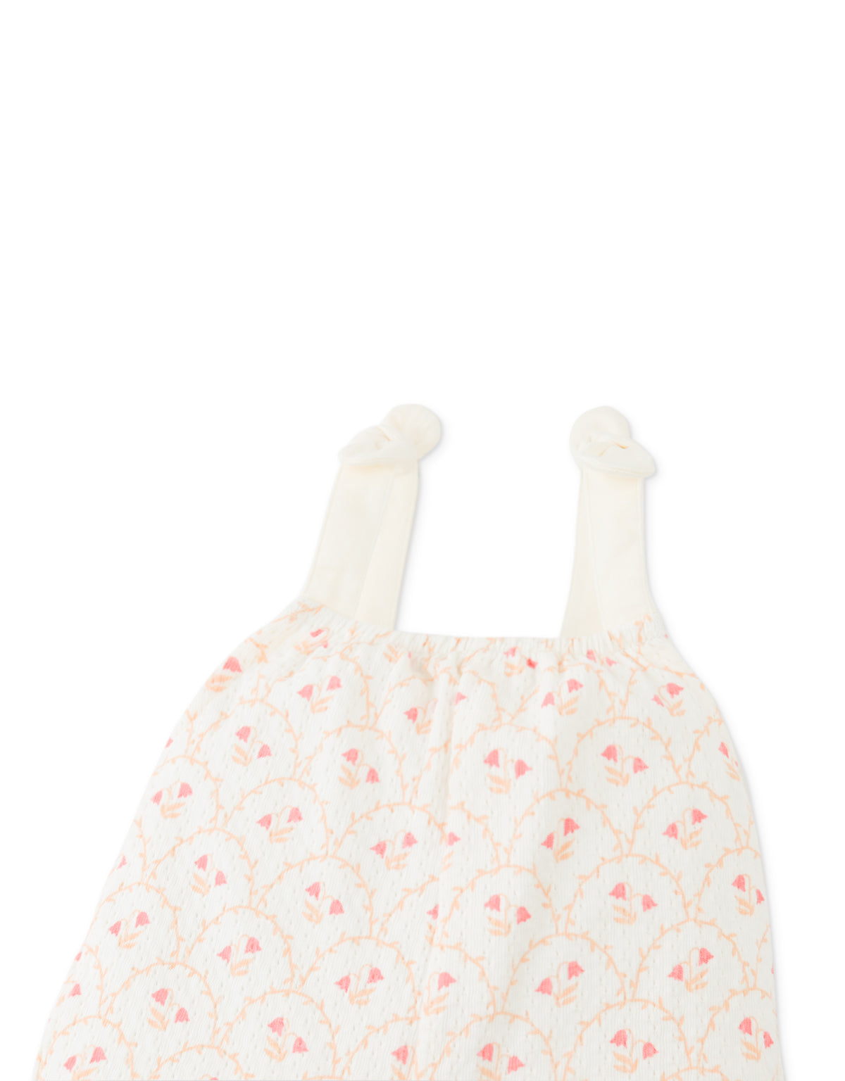 Baby Ramona Thick Jersey Playsuit with Bows front view