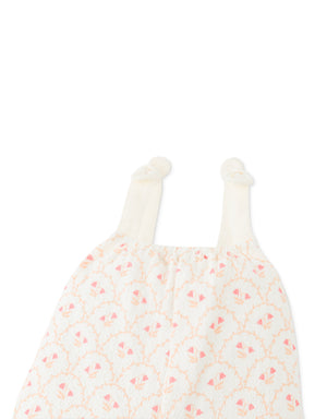 Baby Ramona Thick Jersey Playsuit with Bows front view