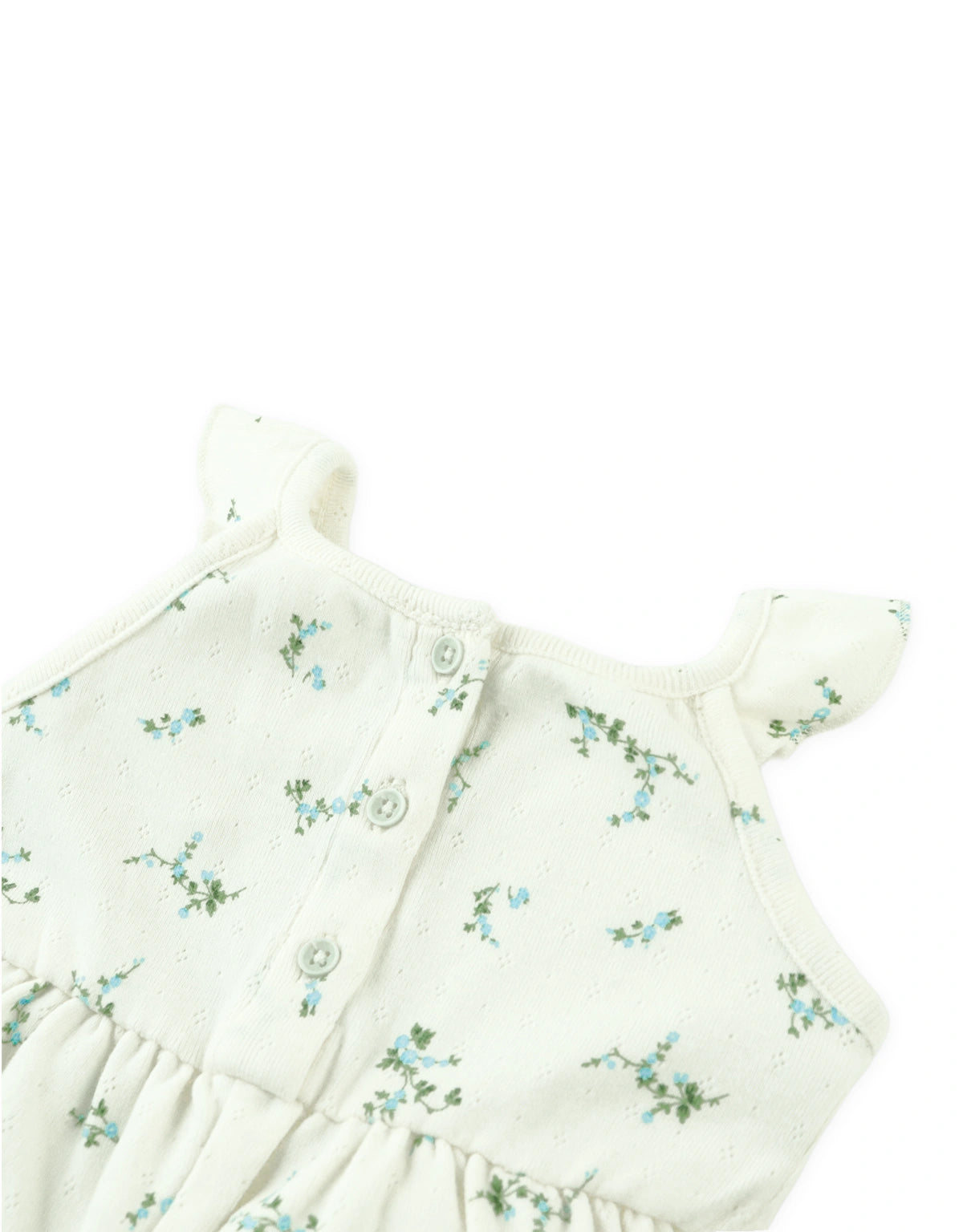 Baby Leslie Floral Print Pointelle Playsuit
