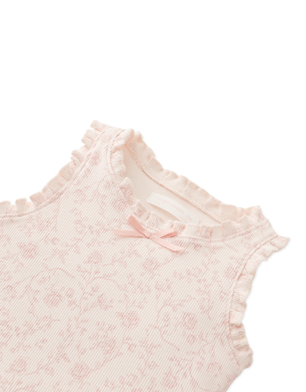 Baby Casey Ruffle Tank Top in Floral Toile