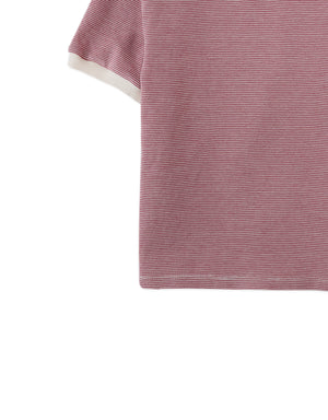 Alastor Striped Pique Polo Shirt close-up detail
