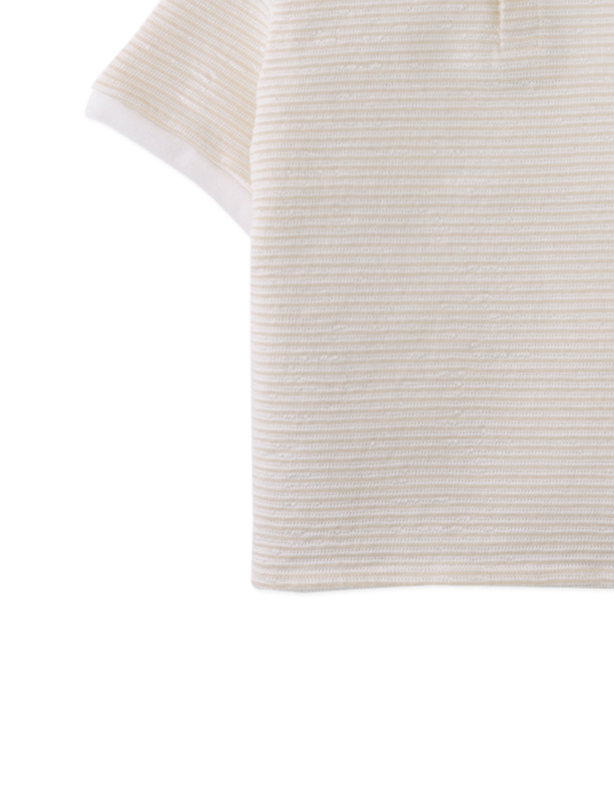 Eren Textured Stripe Terry Polo Shirt style detail