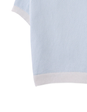 Lucius 2-Tone Polo with Ribbed Cuffs & Hem style detail