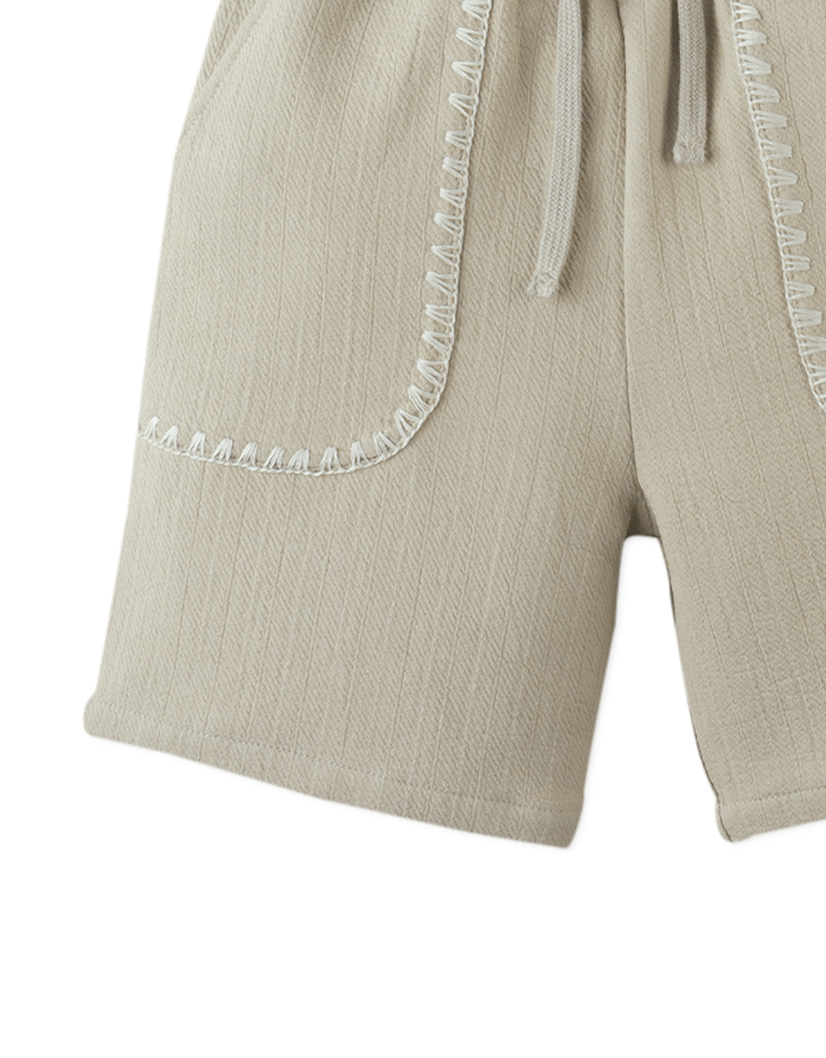 Marlow Textured Drawstring Shorts model view