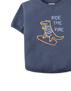 Chalice Cotton Jersey Barrel Tee close-up detail