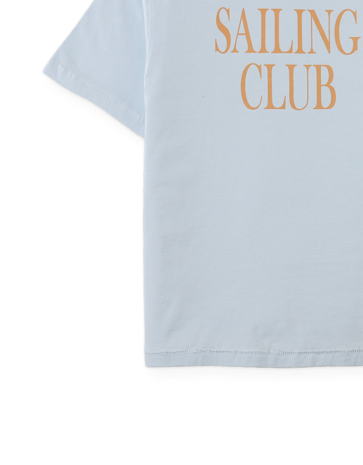 Juan Micro Stripe Tee with Sailing Club Print style detail