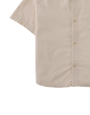 Andrew Cross Dobby Shirt with Bartack Placket Details close-up detail
