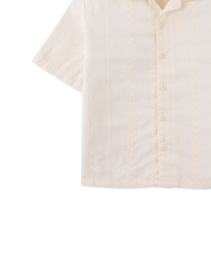 Armin Embroidered Camp Collar Shirt style detail