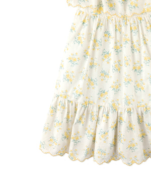 Katie Sundress with Bow Tie Straps & Embroidery close-up detail