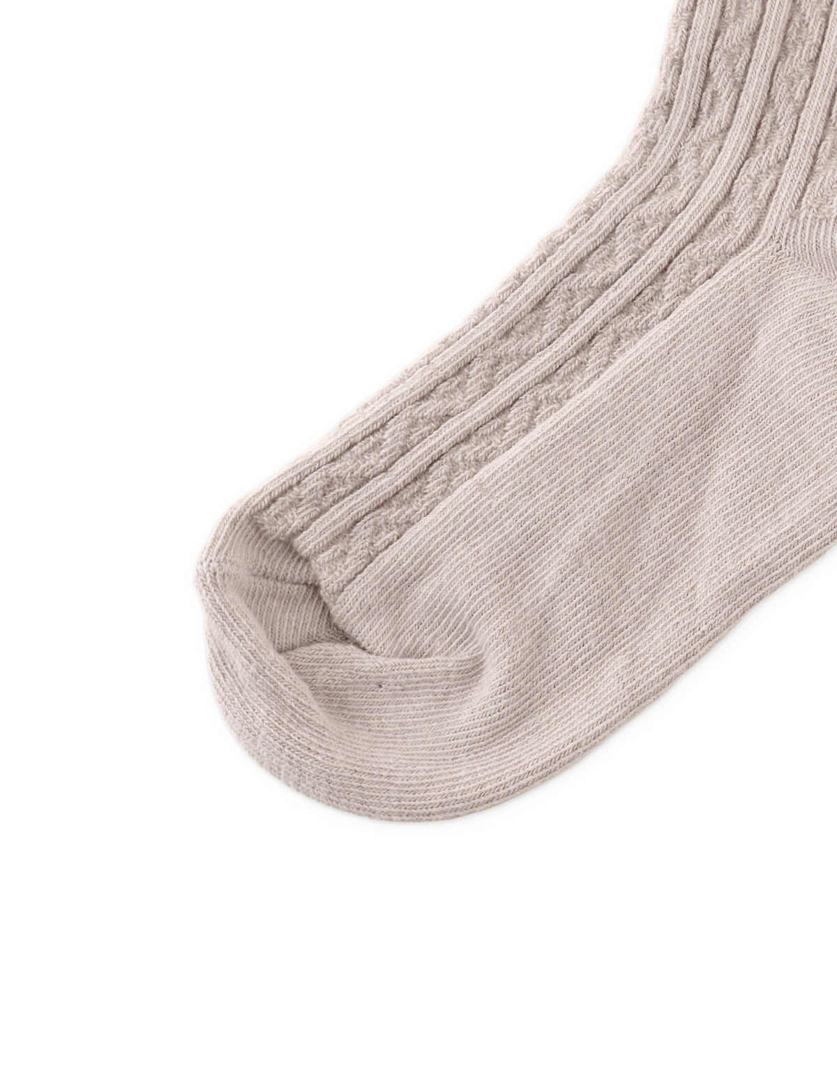 Cable Knit Crew Socks side view