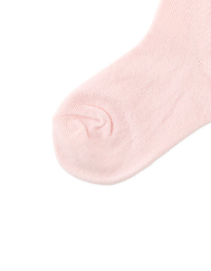 Frilly Crew Socks with Bow Intarsia Design model view