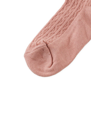 Cable Knit Crew Socks model view