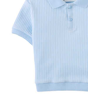 Baby Floch Polo Shirt with GG Logo Embroidery outfit styling