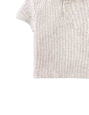 Baby Keith Waffle Knit Polo Shirt style detail