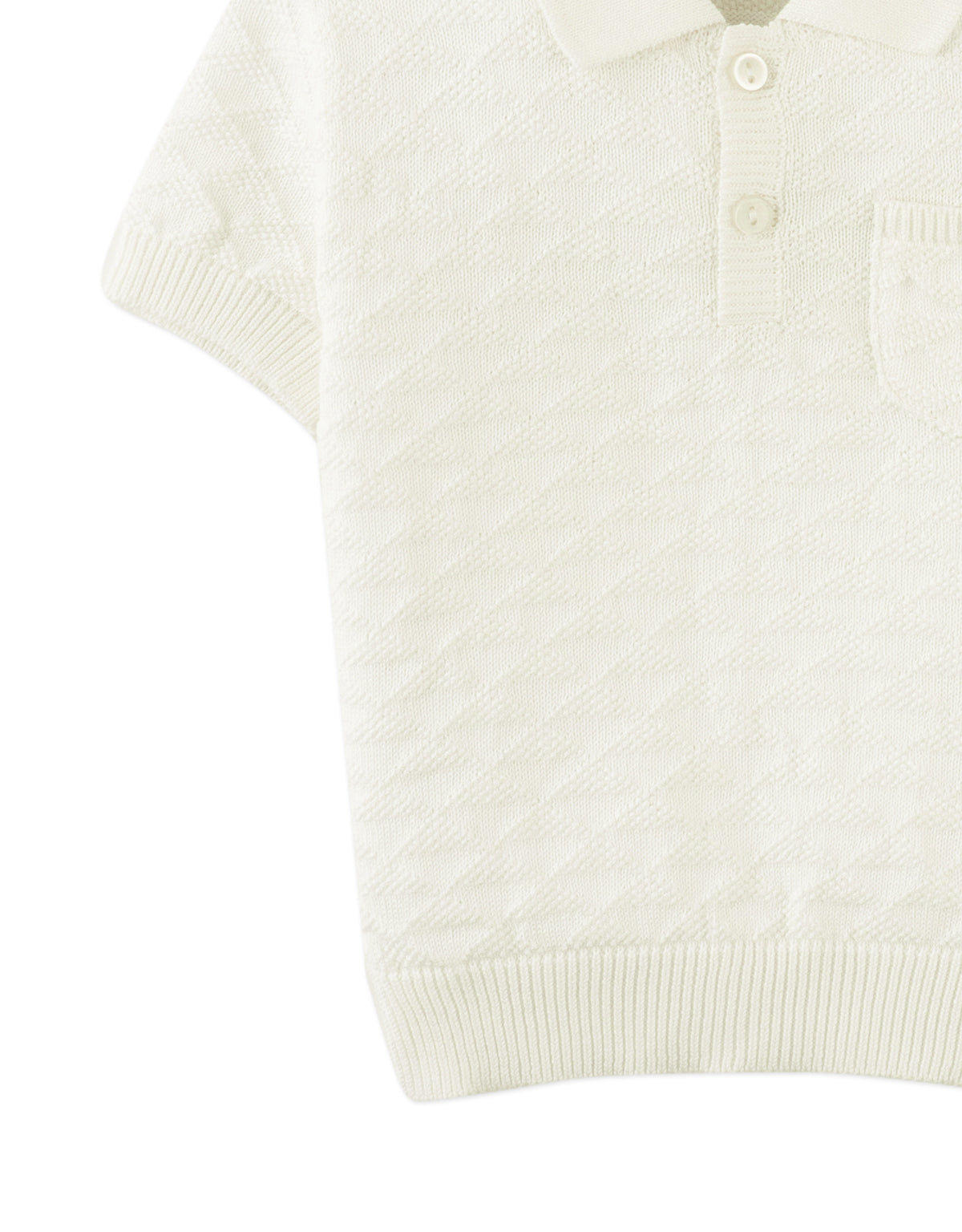 Baby Jerome Triangle Polo Shirt with Ribbed Cuffs style detail