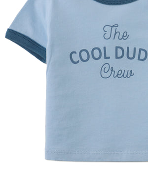 Baby Mathias Ringer Tee with Cool Dudes Graphic style detail