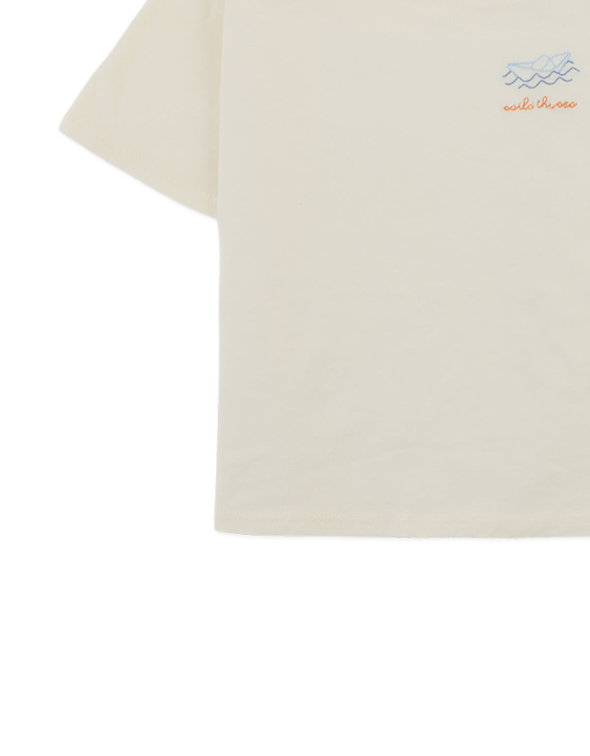 Baby Paco Tee with Embroidered Paper Boat Detail style detail