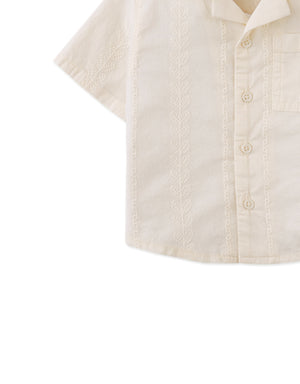 Baby Armin Embroidered Camp Collar Shirt style detail