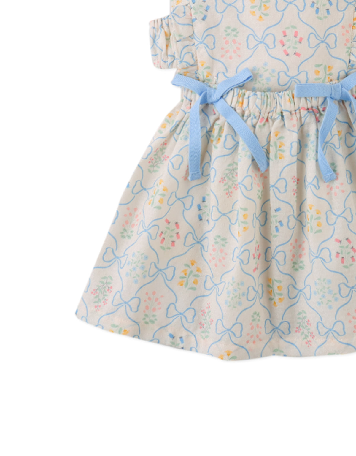 Baby Kelsea Dress with Bows & Detachable Bodice Top style detail