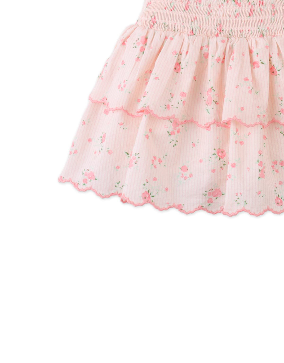 Baby Bea Skort with Smocked Bodice & Embroidered Scallop style detail
