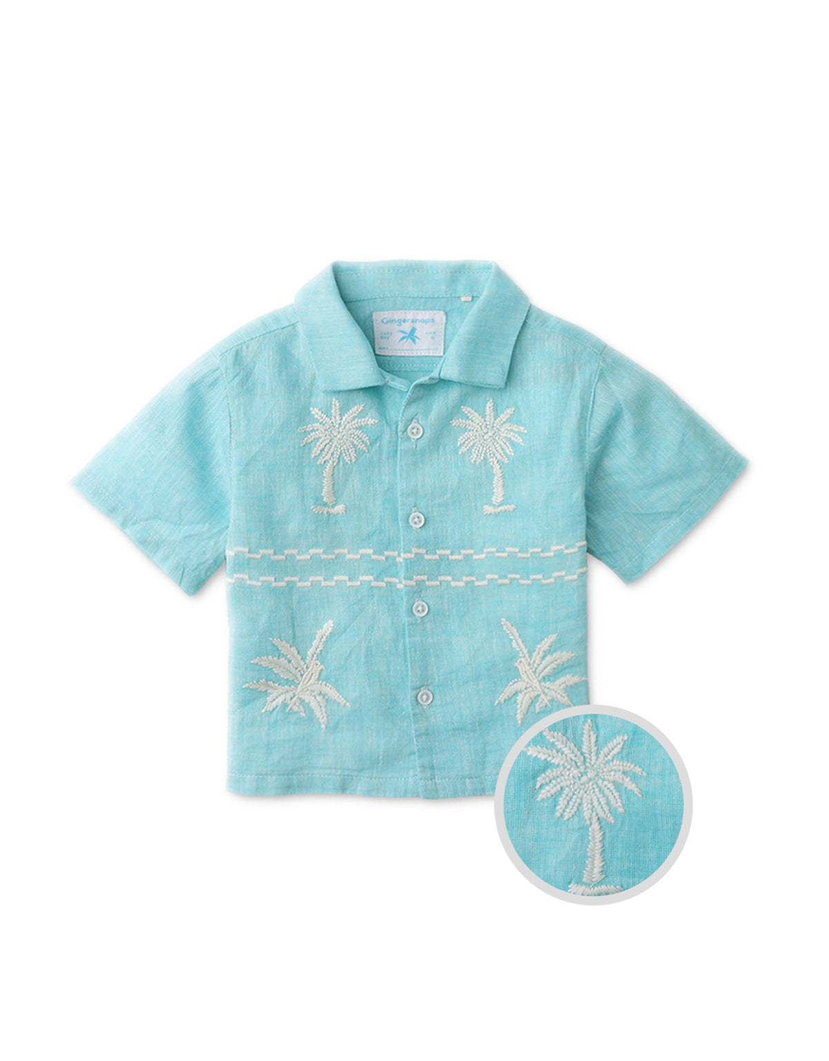 BABY BOYS EMBROIDERED CUBANO SHIRT