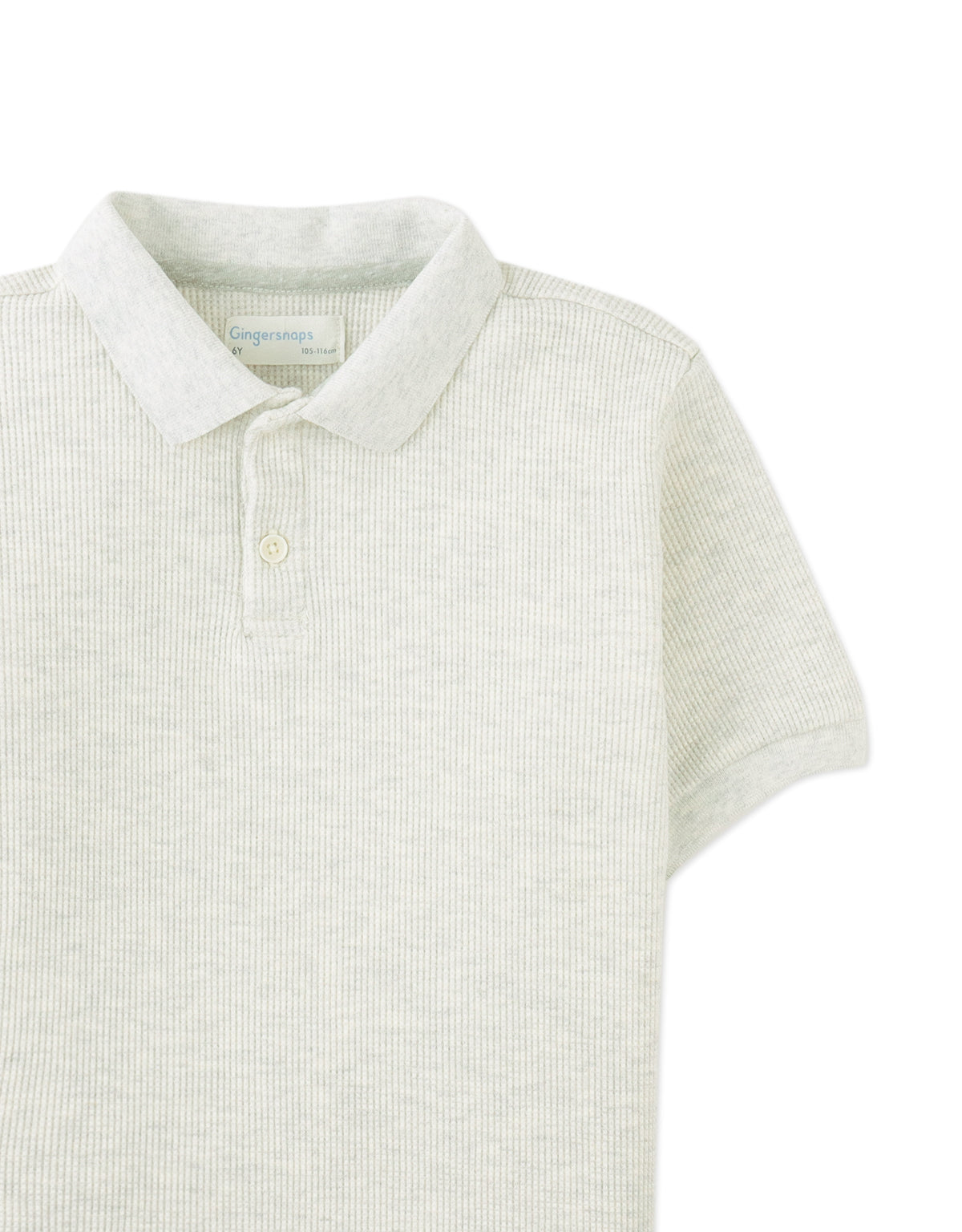 Keith Waffle Knit Polo Shirt close-up detail