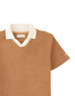 Damian Towel Terry Polo Shirt close-up detail