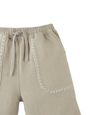 Marlow Textured Drawstring Shorts back view