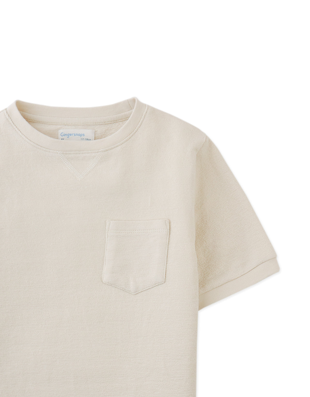 Scott French Terry Ringer Tee with Pocket close-up detail