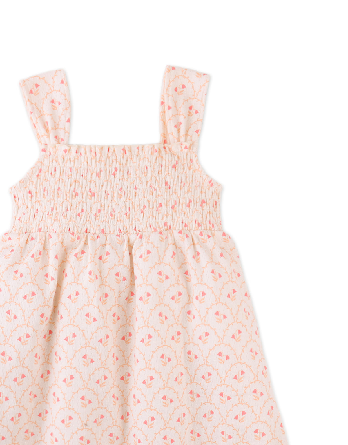 Elena Smocked Strappy Textured Dress close-up detail
