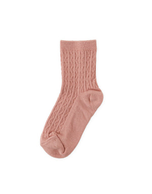 Cable Knit Crew Socks lifestyle view