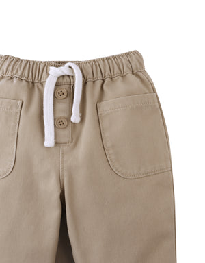 Baby John Garterized Pants with Side Patch Pockets close-up detail