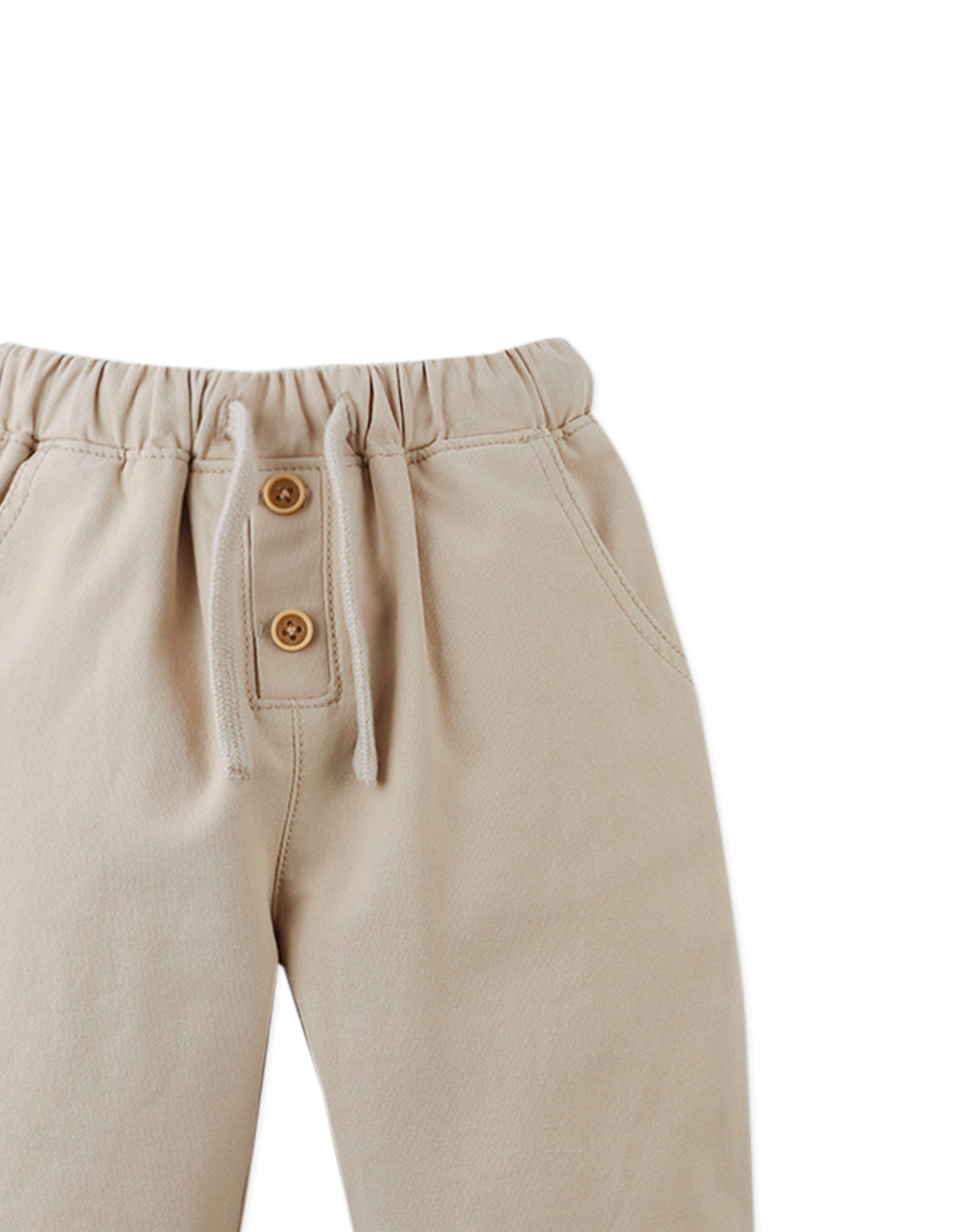 Baby Mike Fully Garterized Drawstring Pants close-up detail