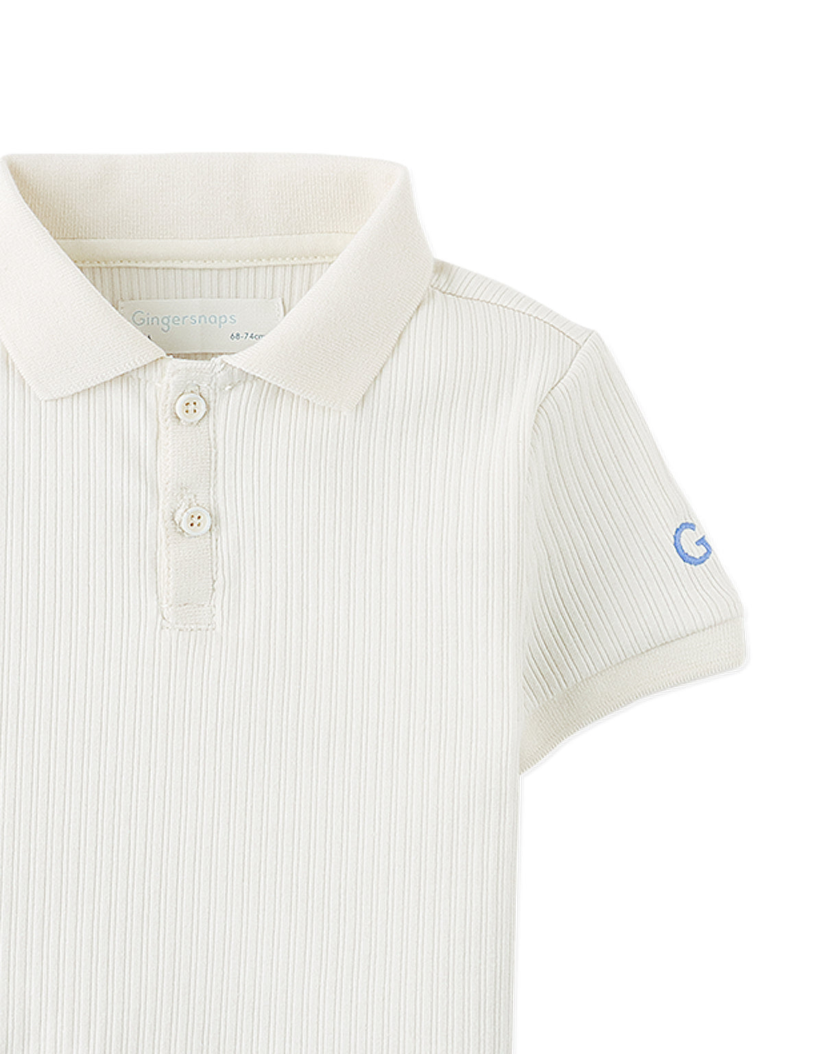 Baby Floch Polo Shirt with GG Logo Embroidery side view