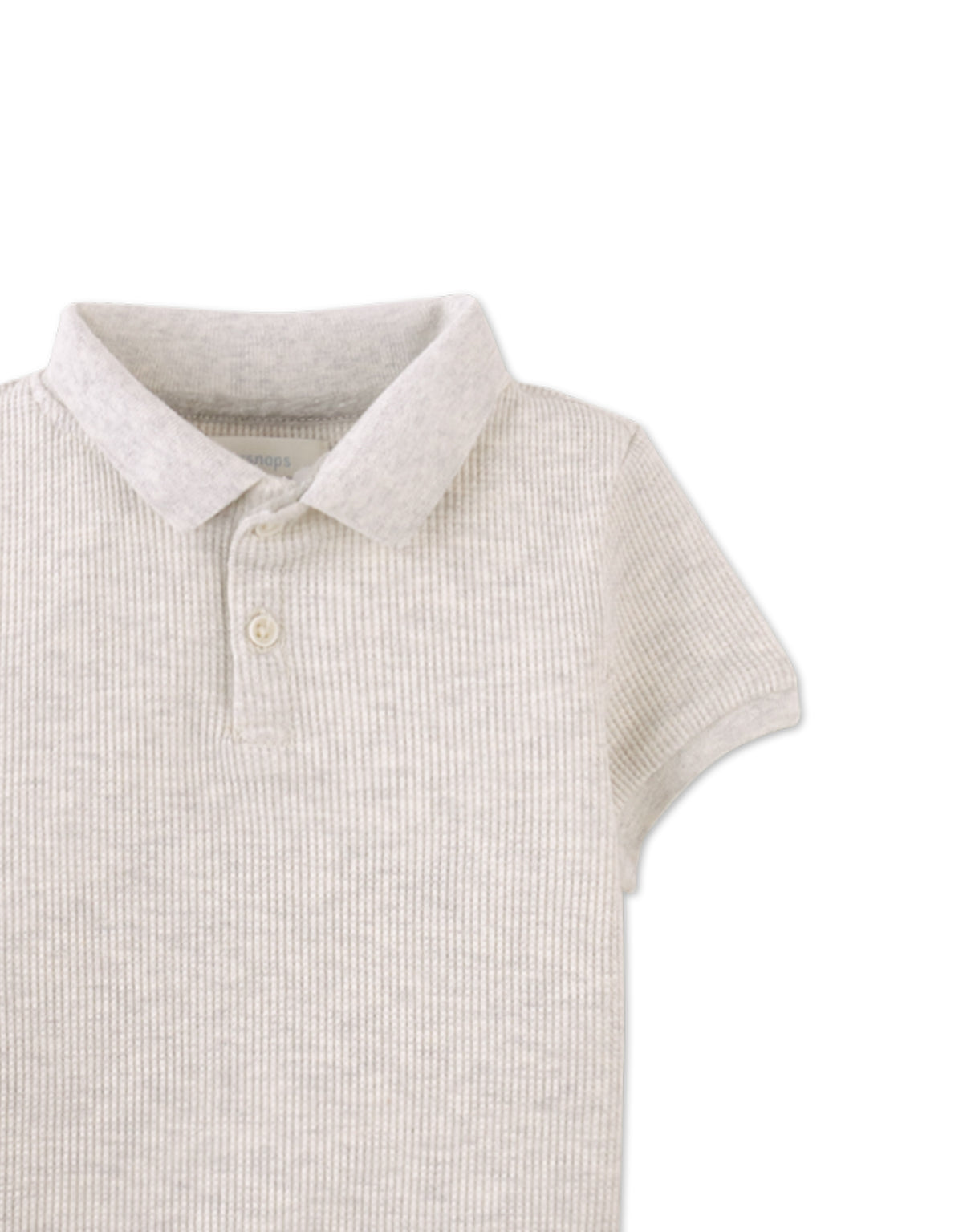 Baby Keith Waffle Knit Polo Shirt close-up detail