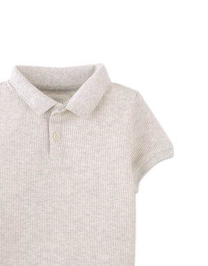 Baby Keith Waffle Knit Polo Shirt close-up detail