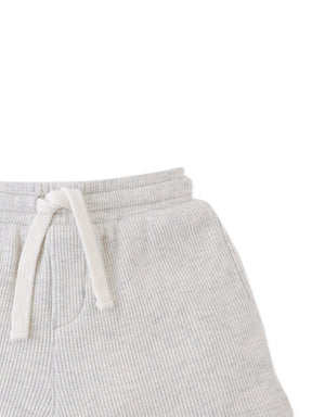 Baby Eobard Waffle Knit Drawstring Shorts close-up detail