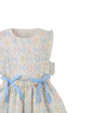 Baby Kelsea Dress with Bows & Detachable Bodice Top close-up detail