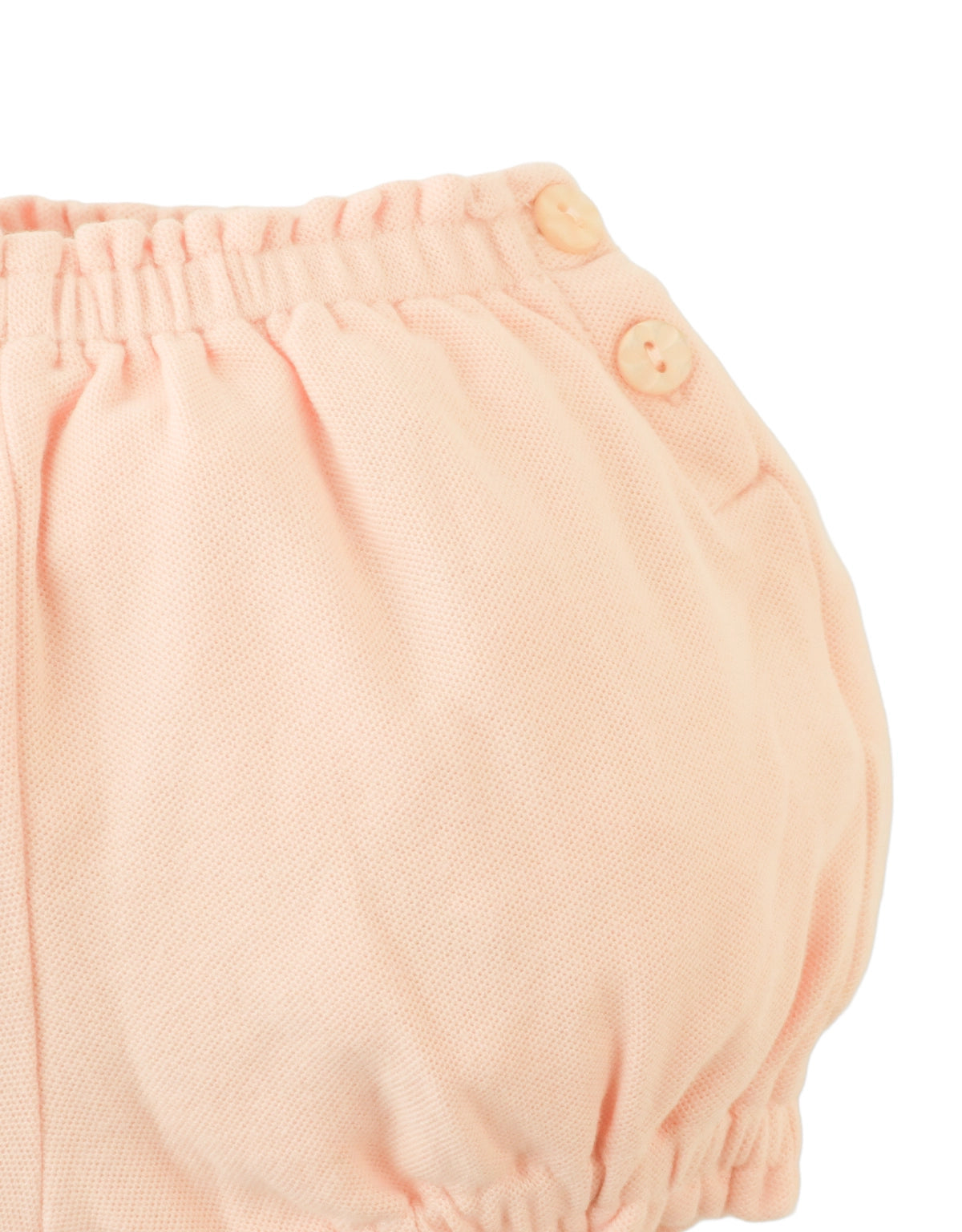 Baby Agnes Knitted Jersey Bloomers with Side Buttons close-up detail