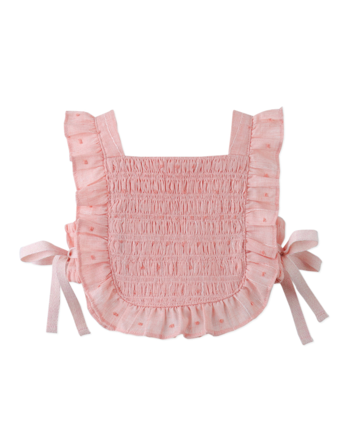 Baby Alexa Textured Blouse & Shorts Set with Bows style detail