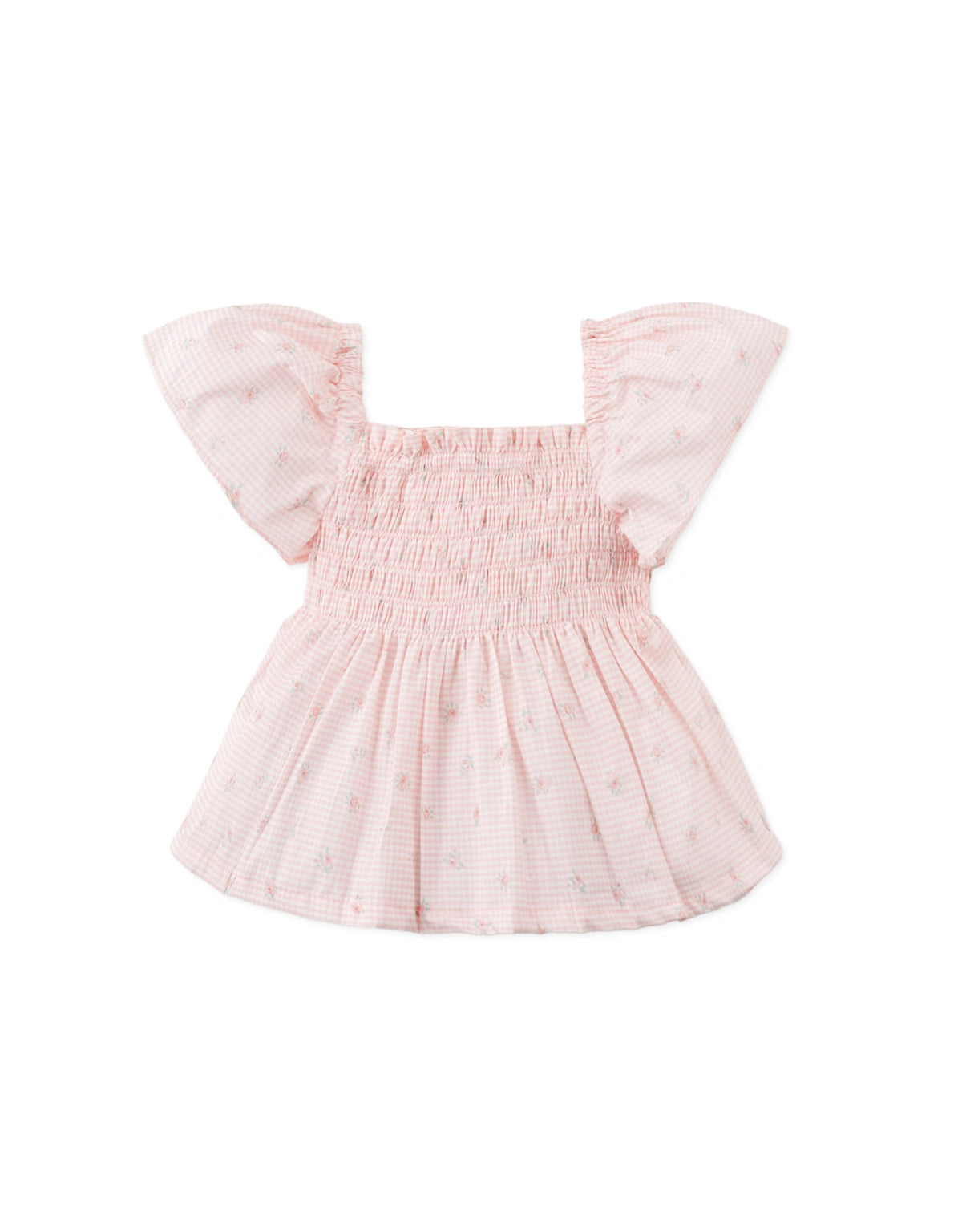 Baby Jana Ditsy Floral Gingham Top and Shorts Set